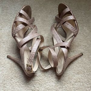 Delman strappy high heel sandal